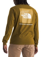 The North Face Men's Box Nse Standard-Fit Logo Graphic Long-Sleeve T-Shirt - Moss Green