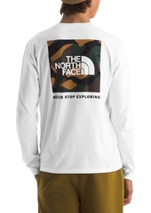 The North Face Men's Box Nse Standard-Fit Logo Graphic Long-Sleeve T-Shirt - Moss Green