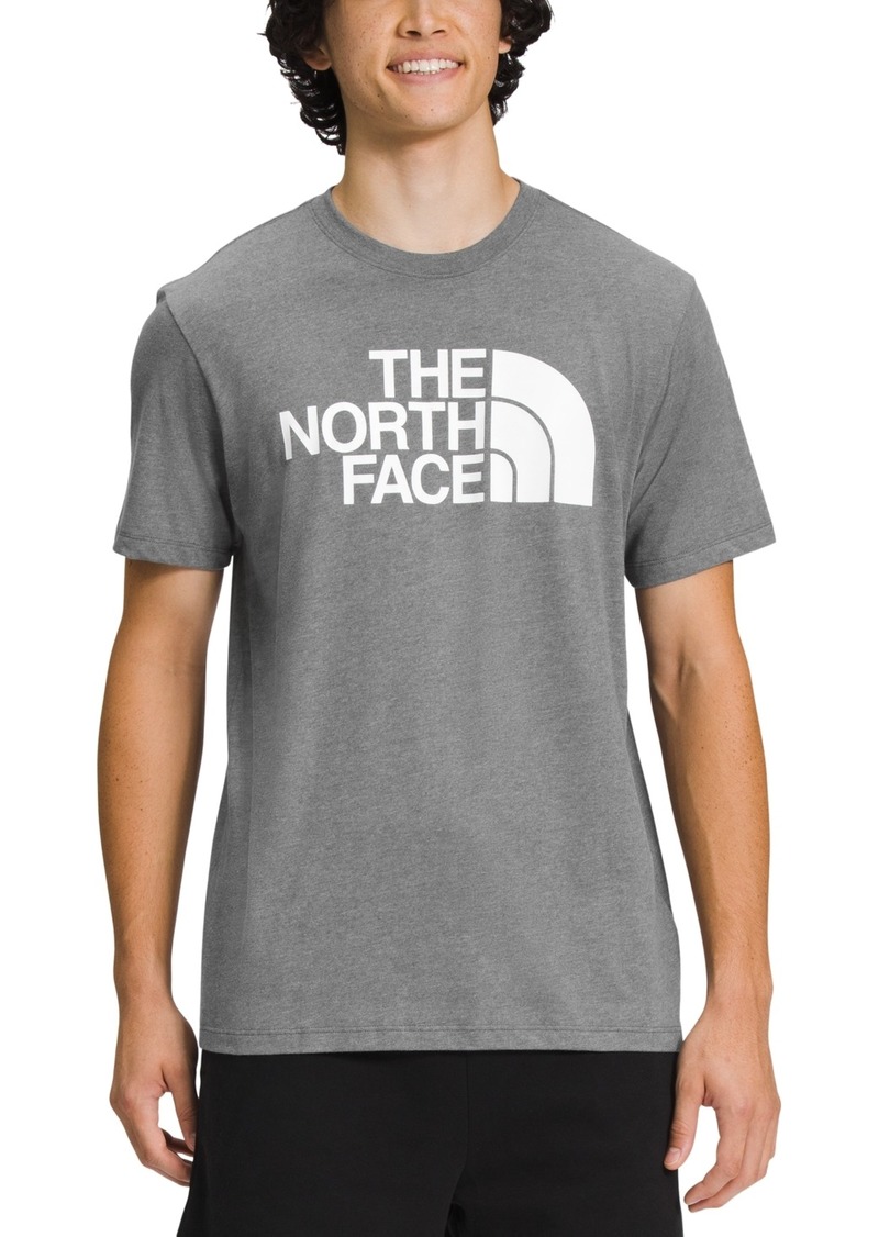 The North Face Men's Half-Dome Logo T-Shirt - TNF Medium Gray Heather, White