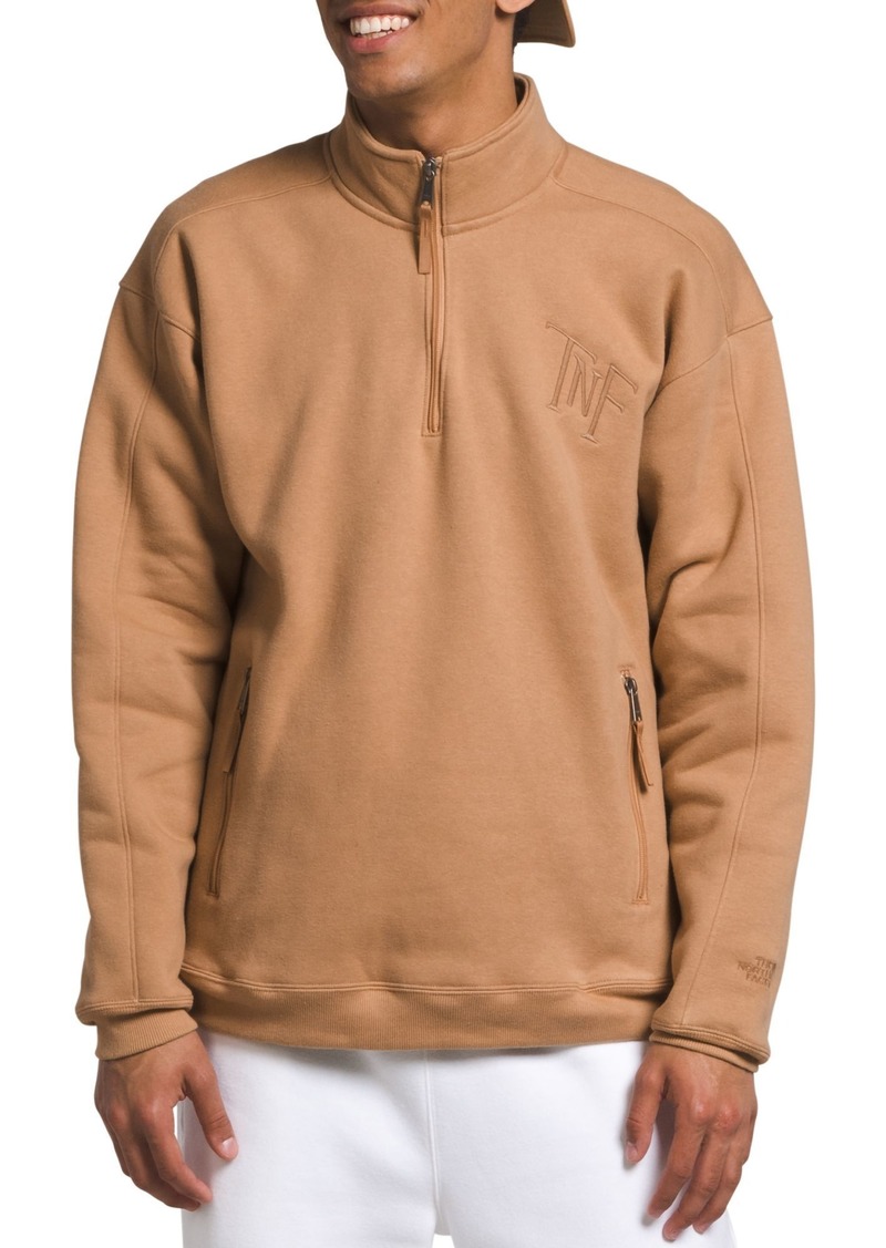 The North Face Men's Heavyweight ¼ Zip, Small, Brown