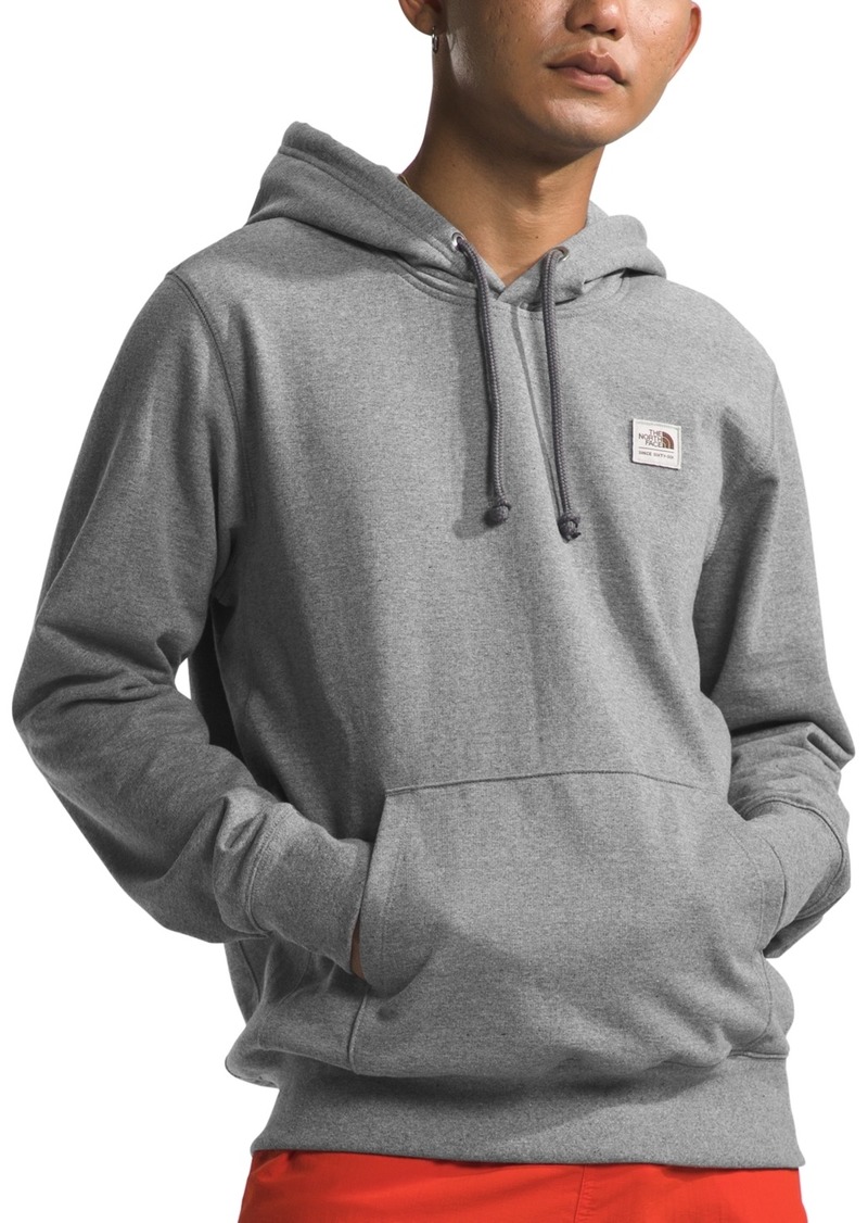 The North Face Men's Heritage-Like Patch Pullover Hooded Sweatshirt - TNF Medium Gray Heather, White