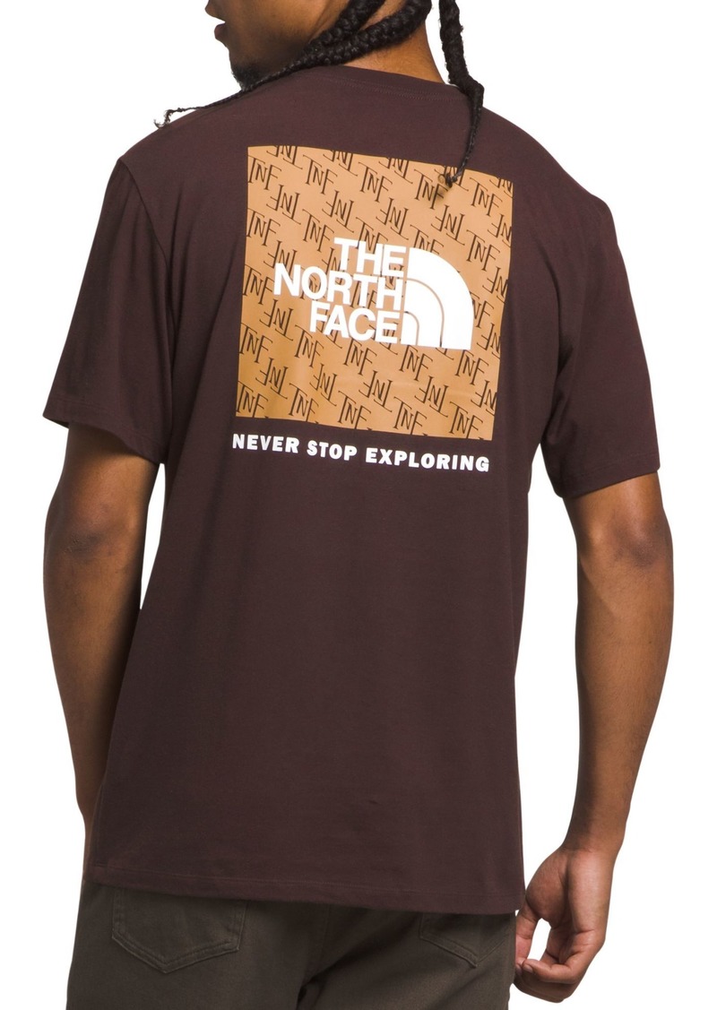 The North Face Men's Monogram Box NSE Short Sleeve T-Shirt, Small, Brown