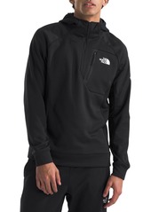 The North Face Men's Mountain Athletics Fleece Hooded Quarter-Zip, Small, Gray