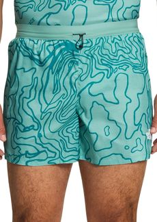 The North Face Men's Printed Sunriser Running Shorts, XL, Wasabi Yosemite Topo Prnt | Father's Day Gift Idea