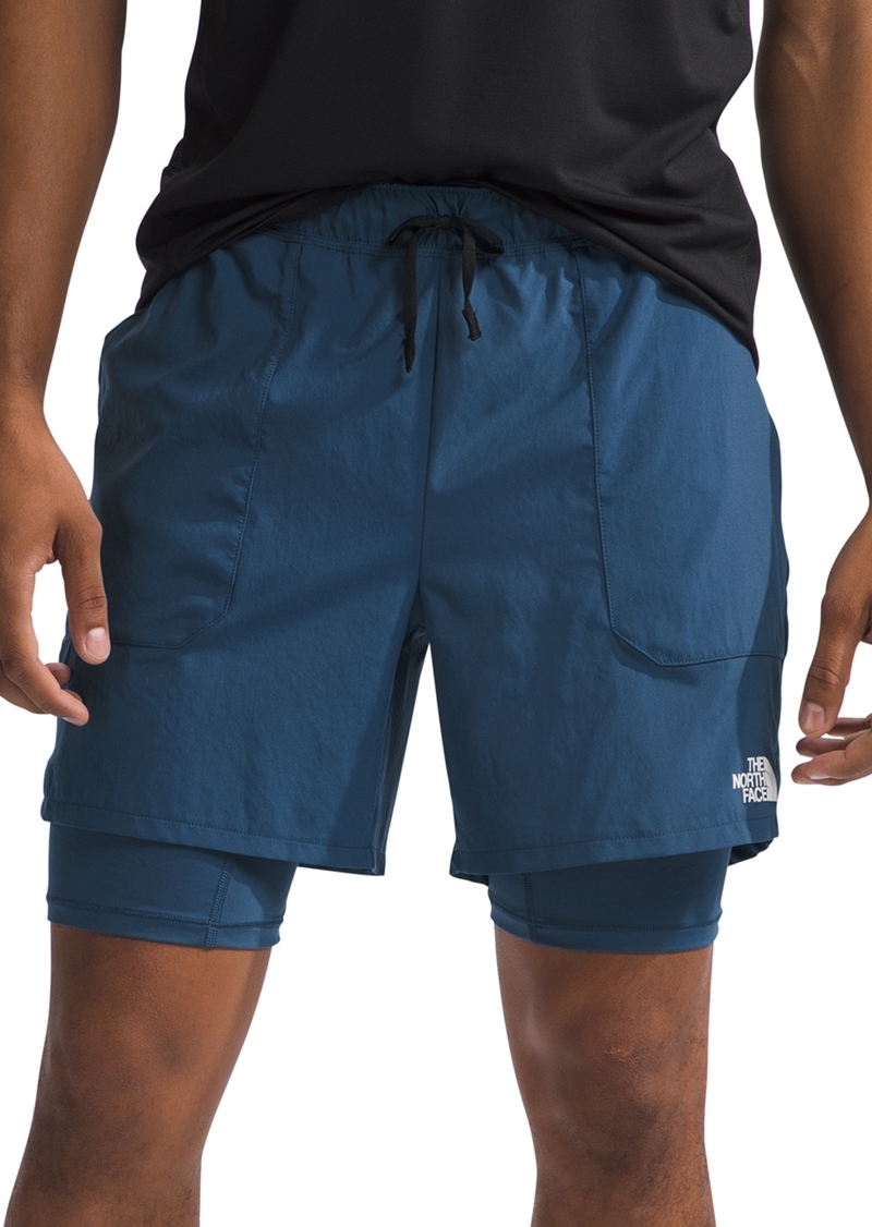 "The North Face Men's Sunriser FlashDry Layered 6"" Shorts - Shady Blue"