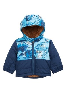 The North Face Mount Chimbo Water Repellent Reversible Hooded Jacket in Shady Blue at Nordstrom