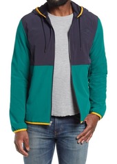 The North Face Mountain Water Resistant Men's Hoodie Jacket in Aviator Navy/Evergreen at Nordstrom