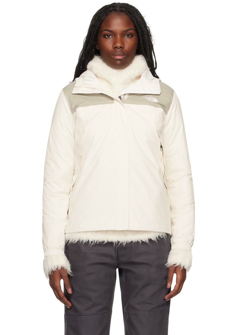 The North Face Off-white & Khaki Antora Rain Jacket