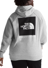 The North Face Plus Size Box Long-Sleeve Logo Hoodie - Tnf Light Grey Heather/tnf Black