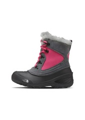 The North Face Shellista Extreme Waterproof Insulated Boot with Faux Fur Trim in Zinc Grey/Cabaret Pink at Nordstrom