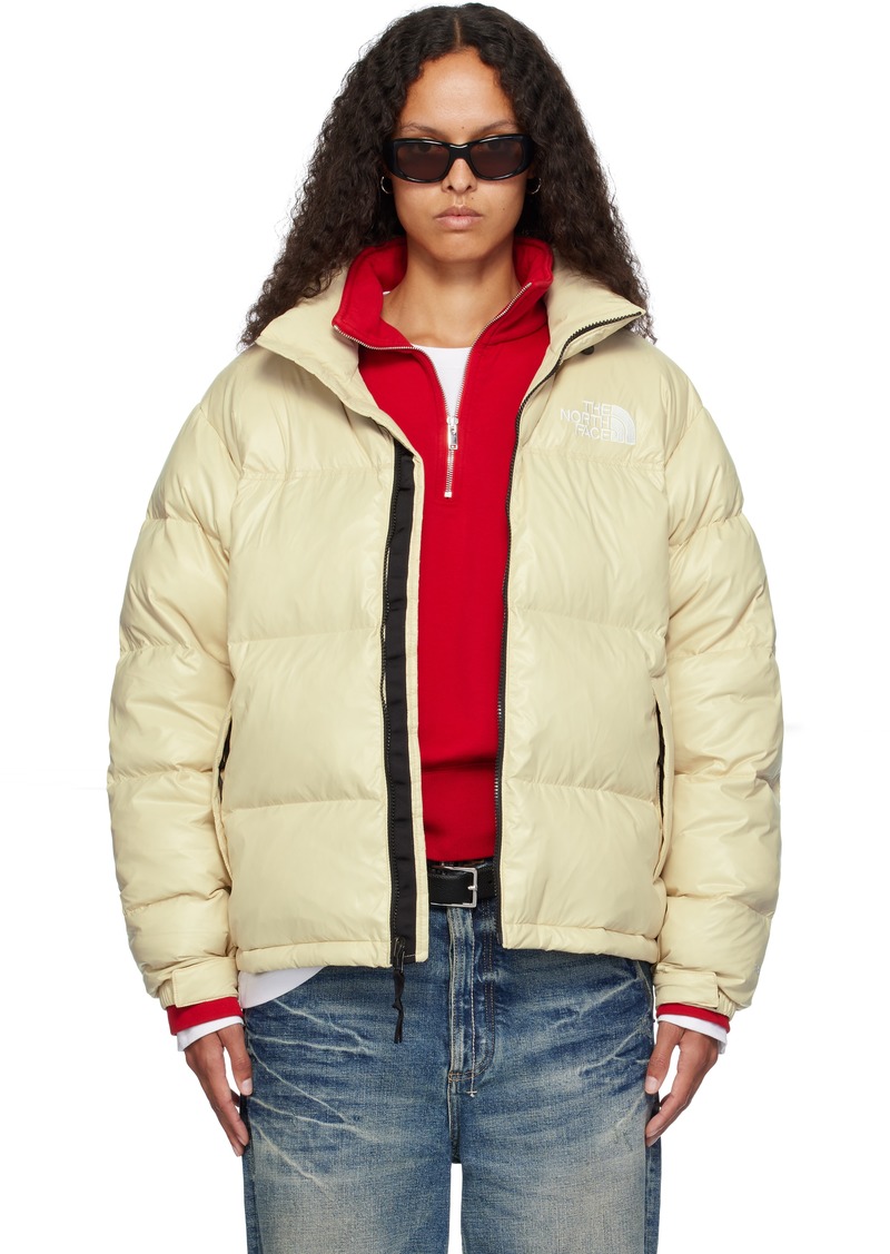 The North Face SSENSE Exclusive Beige 1996 Retro Shine Nuptse Down Jacket