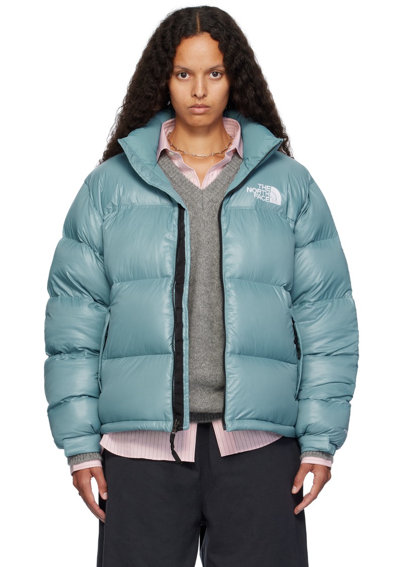 The North Face SSENSE Exclusive Blue 1996 Retro Shine Nuptse Down Jacket