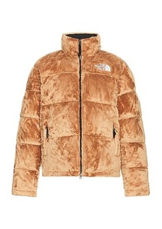 The North Face Versa Velour Nuptse In Almond Butter