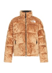 The North Face Versa Velour Nuptse In Almond Butter