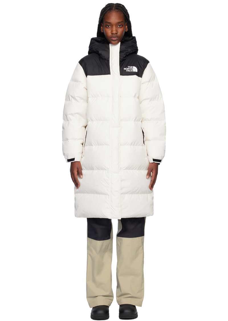 The North Face White & Black Nuptse Down Coat