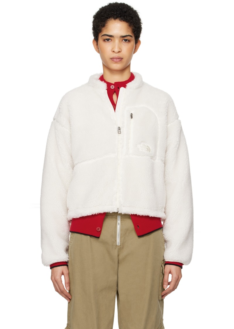 The North Face White Extreme Pile 2 Full-Zip Jacket