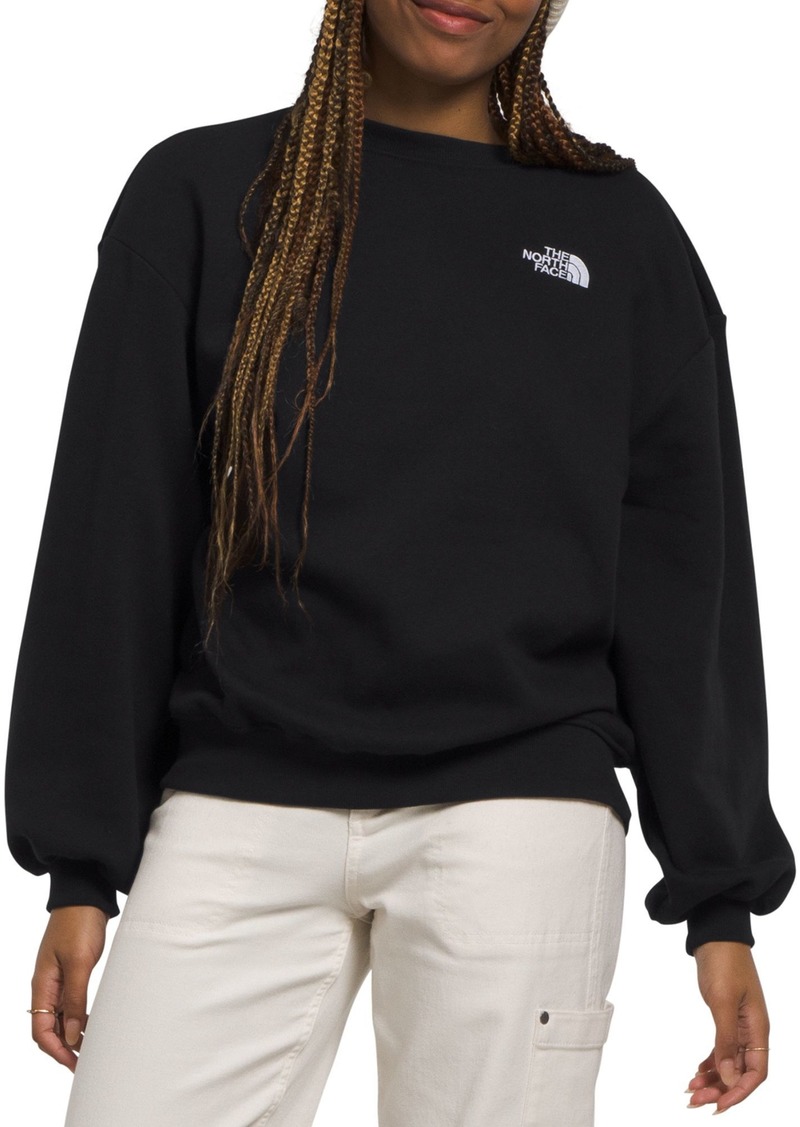 The North Face Women's Evolution Oversized Crewneck Sweatshirt, Small, Black