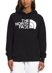 The North Face Women's Half Dome Fleece Pullover Hoodie - Tnf Light Grey Heather/Tnf White