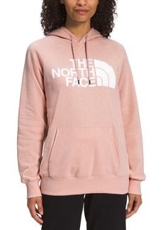 The North Face Women's Half Dome Fleece Pullover Hoodie - Pink Moss/Tnf White