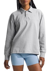 The North Face Women's Heritage Patch Rugby Shirt, Small, White Dune