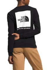 The North Face Women's Long-Sleeve Box Logo T-Shirt - Tnf White/Tnf Black