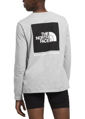 The North Face Women's Long-Sleeve Box Logo T-Shirt - Tnf White/Tnf Black