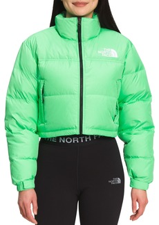 The North Face Women's Nuptse Short Jacket, XXL, Green