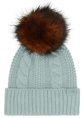 The North Face Women's Oh Mega Fur Pom Beanie, Gray