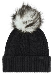 The North Face Women's Oh Mega Fur Pom Beanie, Gray