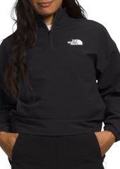 The North Face Women's Tekware Grid 1/4 Zip Pullover, Medium, Black