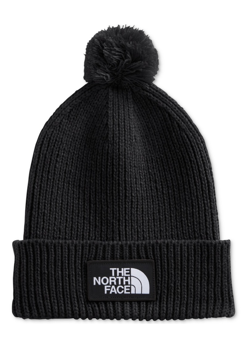 The North Face Tnf Logo Box Pom Beanie - Tnf Black