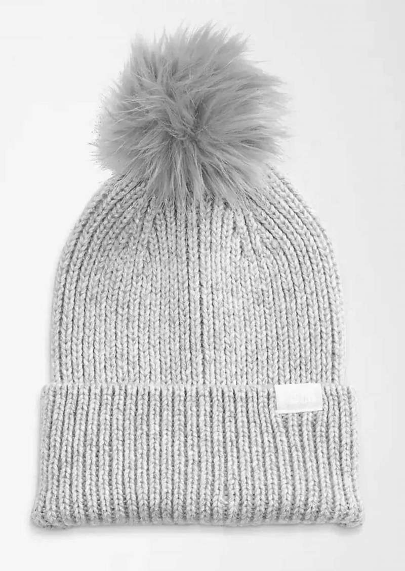 The North Face Unisex Airspun Pom Beanie Hat In Light Grey Heather