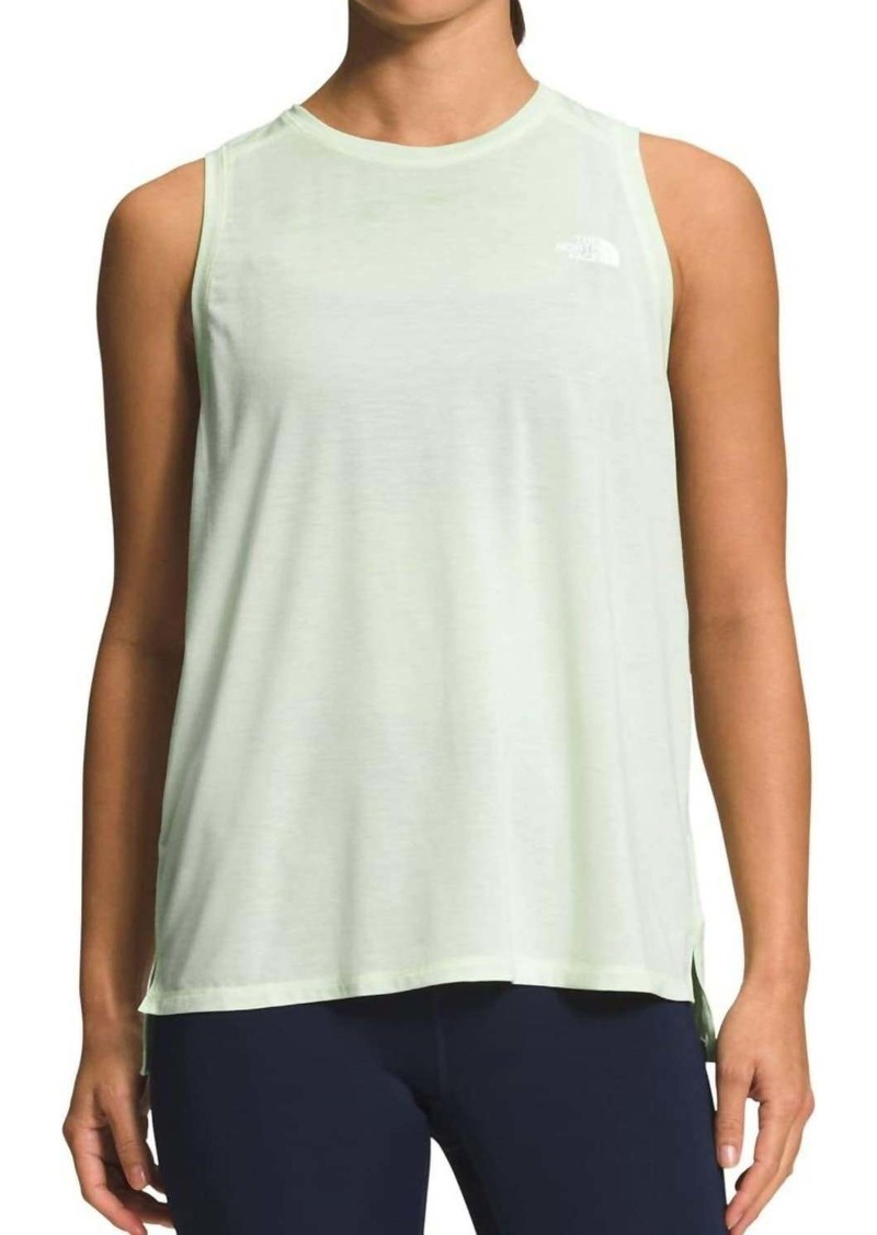 The North Face Wander Slitback Tank Top In Lime Cream Heather