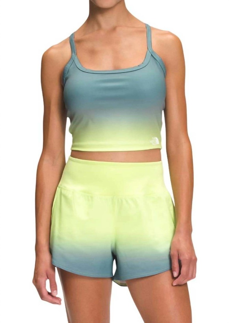 The North Face Women's Printed Dune Sky Tanklette Top In Goblin Blue Ombre Sky Print