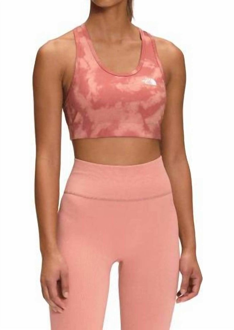 The North Face Women's Printed Midline Sport Bra In Rose Dawn Retro Dye Print