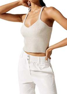 The Range Blended Knit Corset Tank In Shell