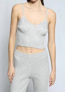 The Range Blended Knit Corset Tank In Wolf