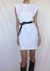 The Range Substance Jersey Padded Muscle Dress in White