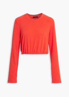 THE RANGE - Cropped Supima cotton-blend jersey top - Orange - XS