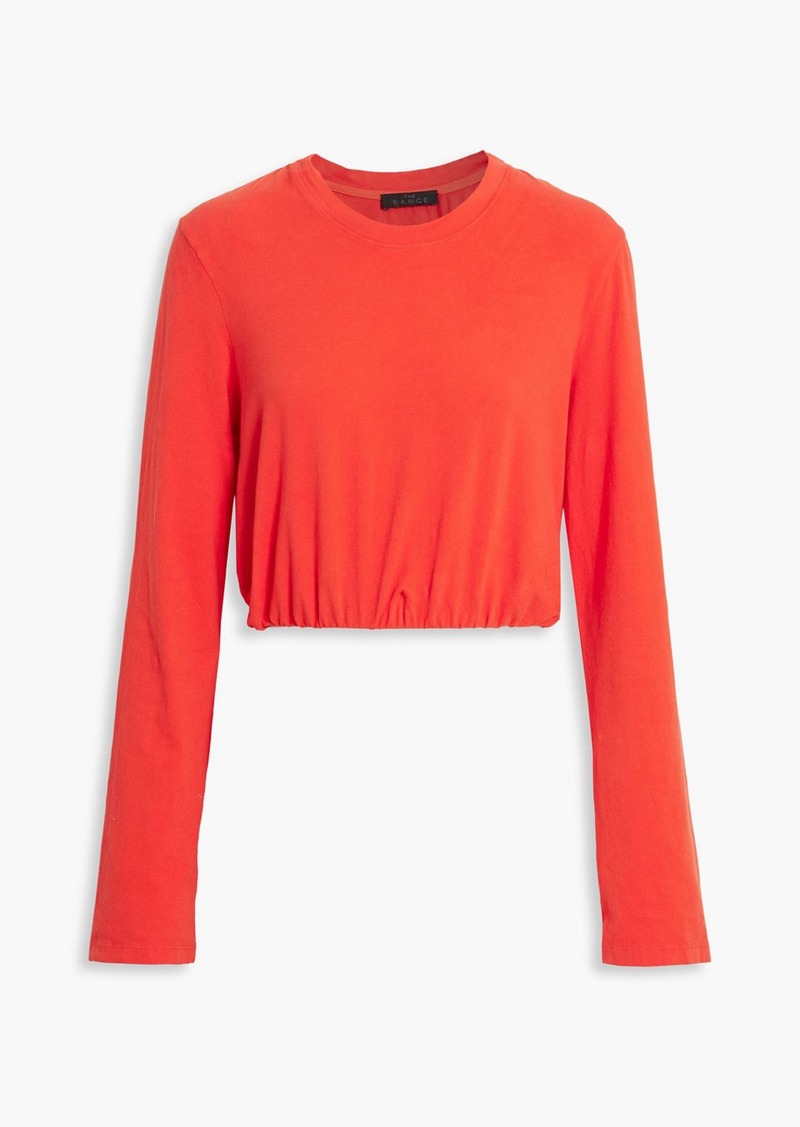 THE RANGE - Cropped Supima cotton-blend jersey top - Orange - M