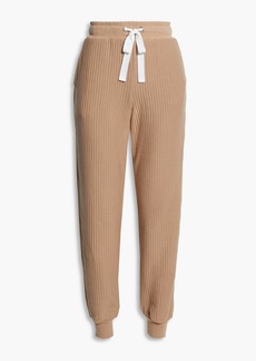 THE RANGE - Ribbed cotton-blend jersey track pants - Brown - S