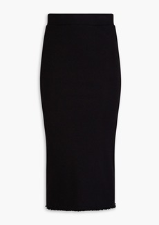 THE RANGE - Ribbed TENCEL™-blend midi skirt - Black - XS