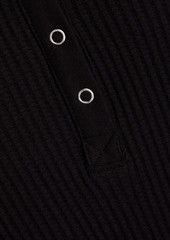 THE RANGE - Waffle-knit cotton-blend top - Black - XS