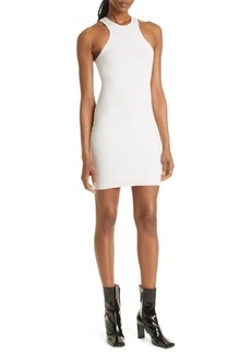 The Range Carved Stretch Cotton Rib Minidress in Light Shell at Nordstrom