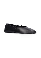 The Row 10mm Elastic Ballet Leather Flats
