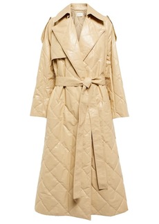The Row Agathon quilted leather trench coat