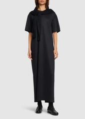 The Row Amo Wool Jersey Short Sleeve Midi Dress