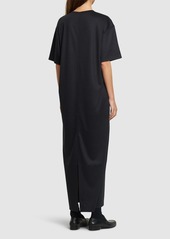 The Row Amo Wool Jersey Short Sleeve Midi Dress