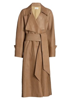 The Row AU Belted Leather Trench