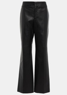 The Row Baer mid-rise leather pants